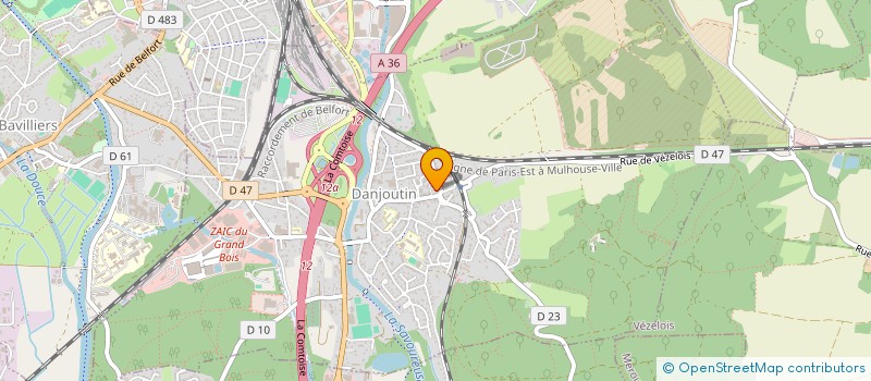 localisation de l'entreprise LES CHEVEVIERES à DANJOUTIN