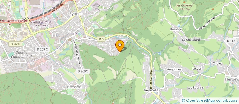 localisation de l'entreprise LES CHEVREFEUILLES  EYBENS