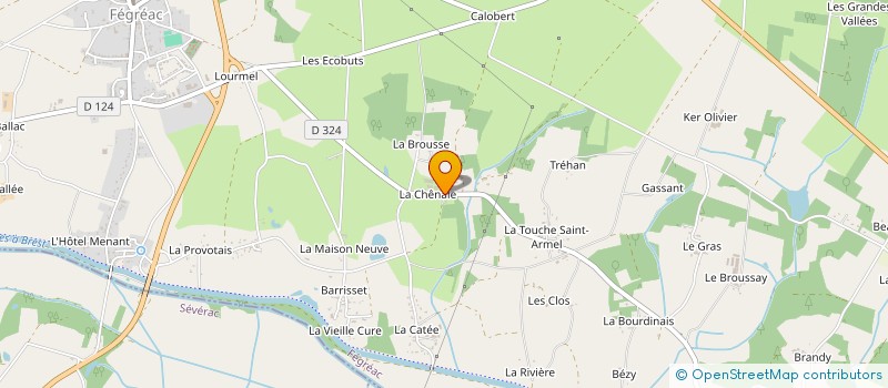 localisation de l'entreprise LES CHEVRES DE LA BROUSSE  FEGREAC