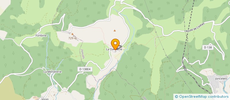 localisation de l'entreprise LES CHEVRES DU MONASTERE DE LA DALMERIE  JONCELS