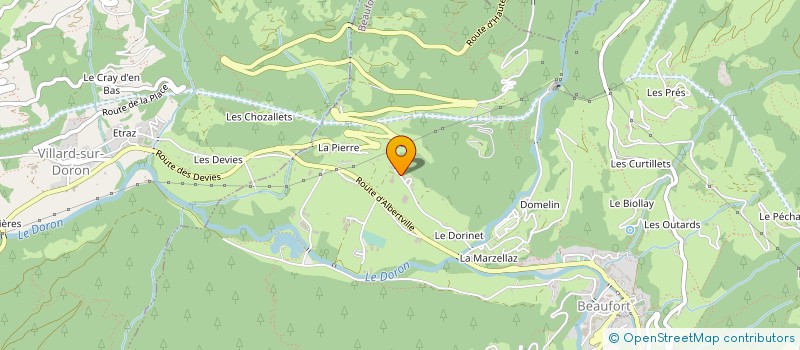 localisation de l'entreprise LES CHEVRES VERTES  BEAUFORT