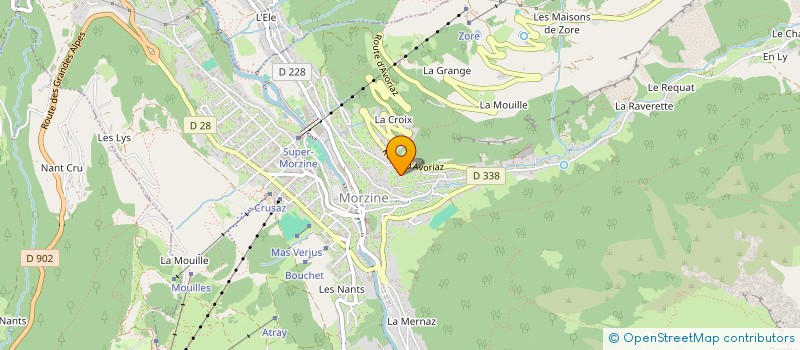 localisation de l'entreprise LES CHEVREUILS à MORZINE