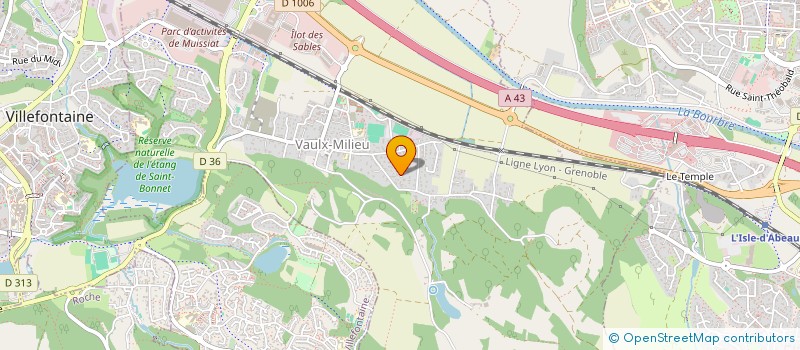 localisation de l'entreprise LES CHEVREUILS  VAULX-MILIEU