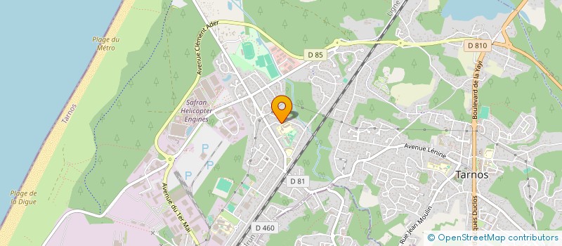 localisation de l'entreprise LES CHEVREUILS à TARNOS