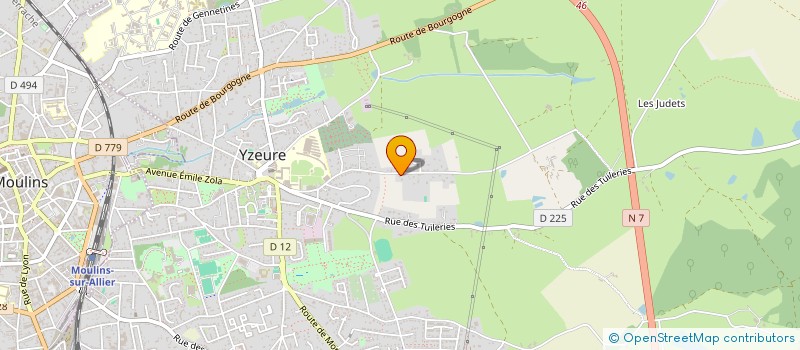 localisation de l'entreprise LES CHEVREUILS  YZEURE