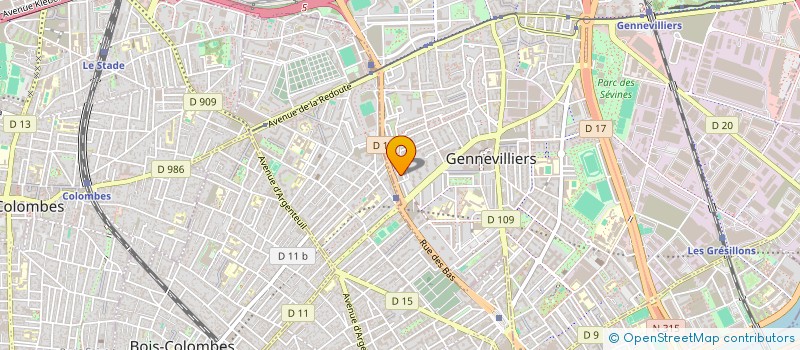 localisation de l'entreprise LES CHEVRINS à GENNEVILLIERS