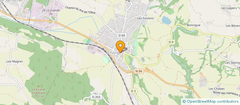 localisation de l'entreprise LES CHIENS CATURIGES  CHORGES