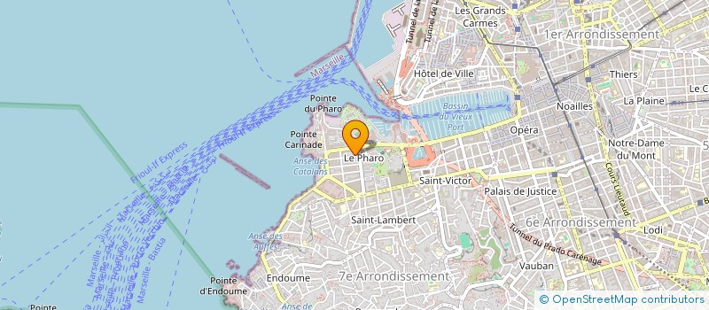 localisation de l'entreprise LES CHIENS DU PHARO  MARSEILLE