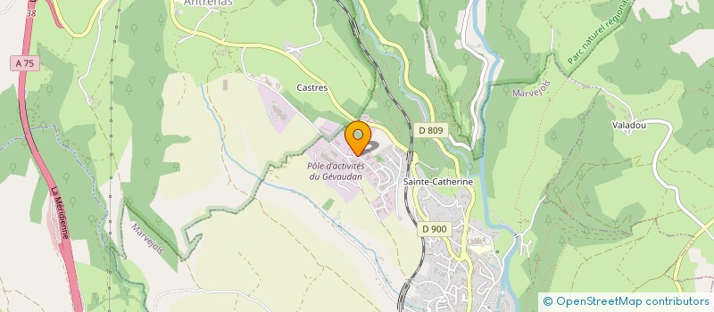 localisation de l'entreprise LES CHIROUZES  MARVEJOLS