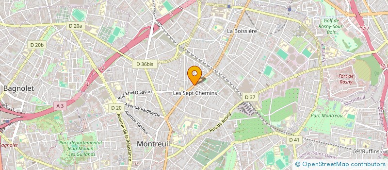 localisation de l'entreprise LES CHLOROPHILLIENS à MONTREUIL
