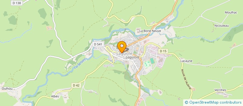 localisation de l'entreprise LES CHOEURS DE L'AUBRAC  LAGUIOLE