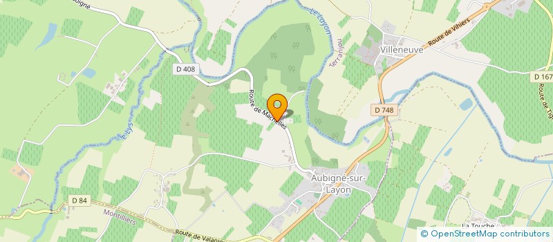 localisation de l'entreprise LES CHOLLETS à AUBIGNE SUR LAYON