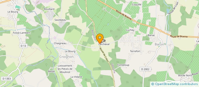 localisation de l'entreprise LES CHOSES BIEN  CROIGNON