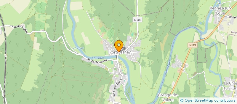 localisation de l'entreprise LES CHOSES DE L ASTRONOMIE  PORT-LESNEY