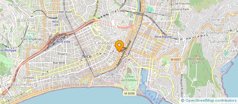 localisation de l'entreprise LES CHOSES QU'ON AIME à NICE