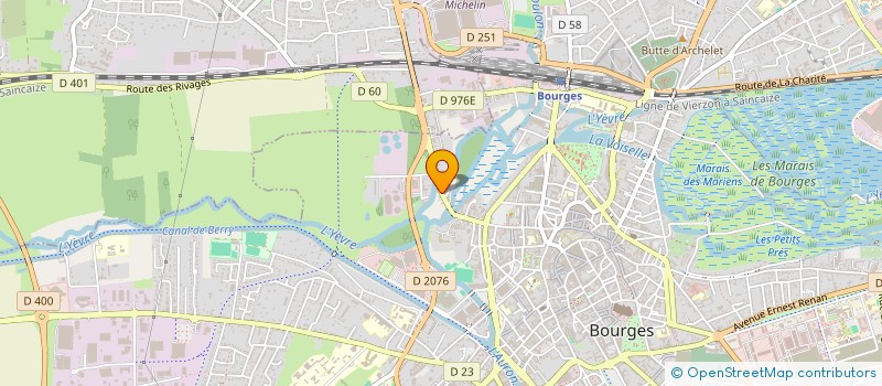 localisation de l'entreprise LES CHOUCAS  BOURGES