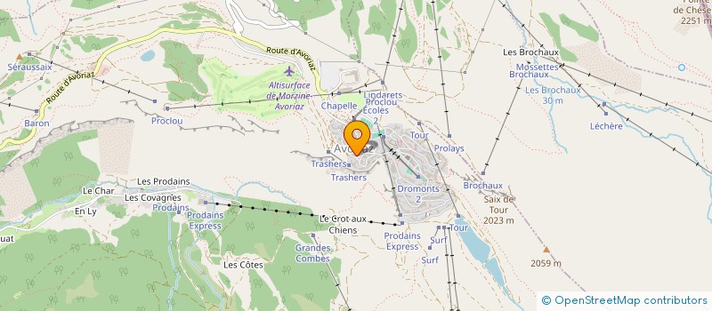 localisation de l'entreprise LES CHOUCAS  MORZINE