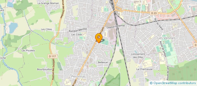 localisation de l'entreprise LES CHOUETTES  PERONNAS