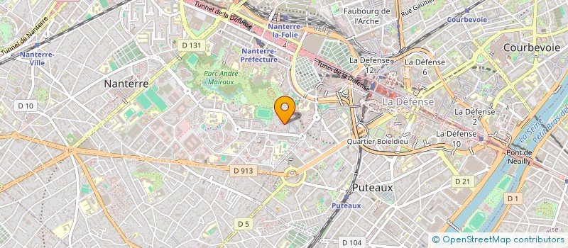 localisation de l'entreprise LES CHOUPETTES à NANTERRE