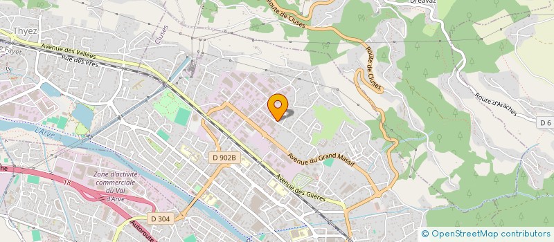 localisation de l'entreprise LES CHOUQUETTES  CLUSES