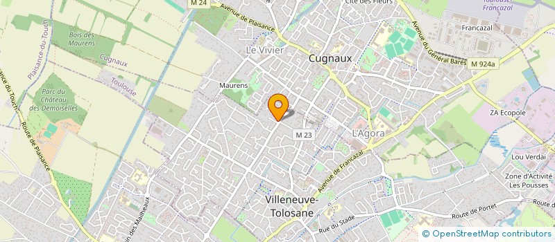 localisation de l'entreprise LES CHRYSALIDES à VILLENEUVE-TOLOSANE