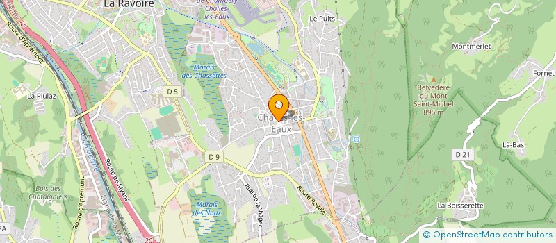 localisation de l'entreprise LES CHURS DE LA SOURCE  CHALLES-LES-EAUX