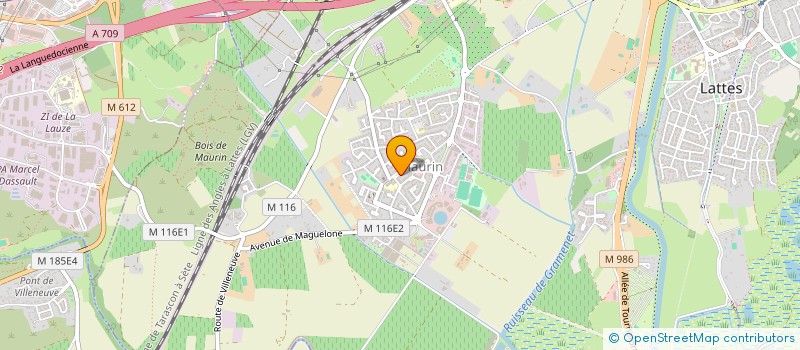 localisation de l'entreprise LES CIGALES à LATTES