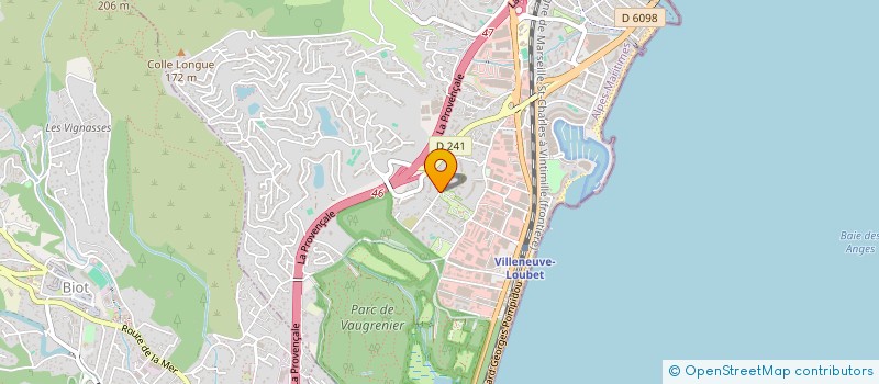 localisation de l'entreprise LES CIGALES  VILLENEUVE-LOUBET