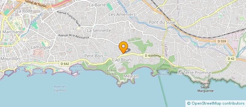 localisation de l'entreprise LES CIGALES  TOULON