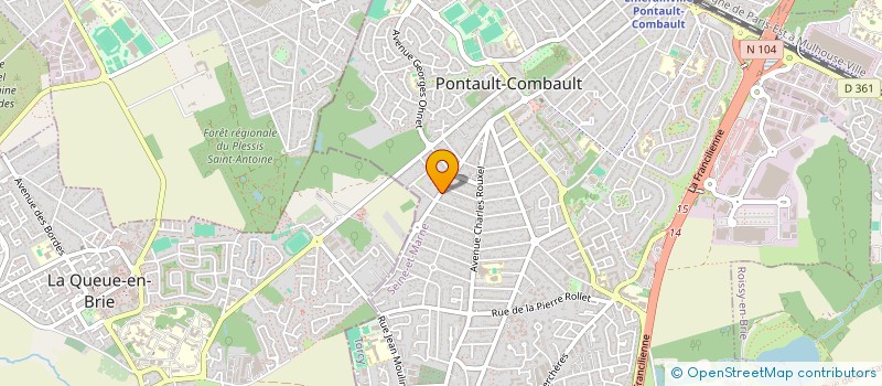 localisation de l'entreprise LES CIGALES à PONTAULT-COMBAULT
