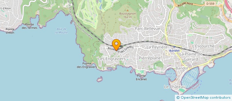 localisation de l'entreprise LES CIGALES  BANDOL