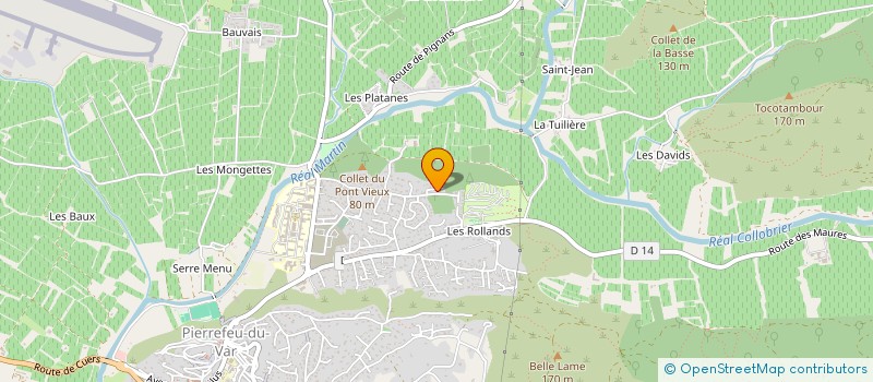 localisation de l'entreprise LES CIGALES  PIERREFEU-DU-VAR