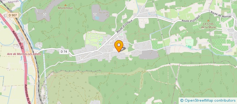 localisation de l'entreprise LES CIGALINES  MORNAS