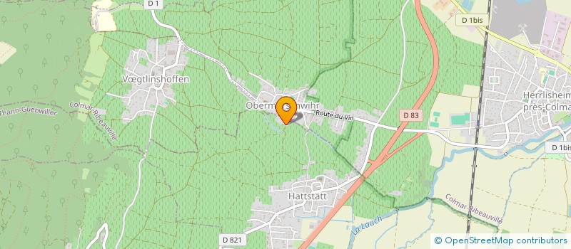 localisation de l'entreprise LES CIGOGNES  OBERMORSCHWIHR