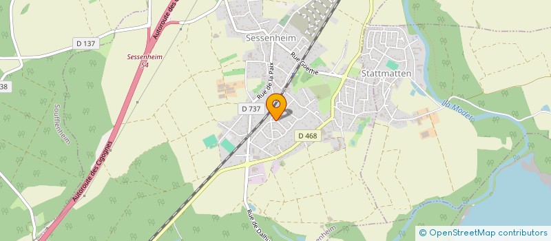 localisation de l'entreprise LES CIGOGNES  SESSENHEIM