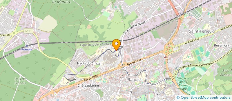 localisation de l'entreprise LES CIGOGNES BISONTINES  BESANCON