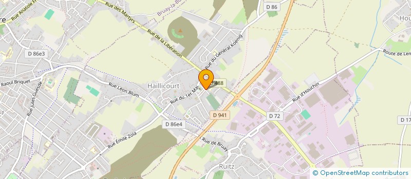 localisation de l'entreprise LES CIGOGNES DE PASTEUR  HAILLICOURT