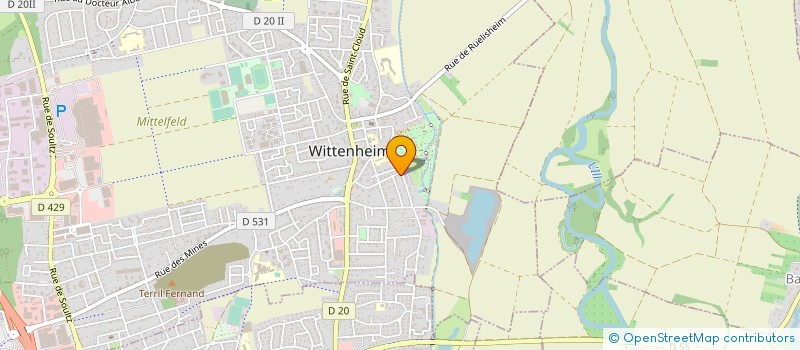 localisation de l'entreprise LES CIGOGNES DES CARAIBES  WITTENHEIM