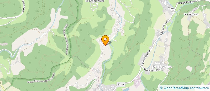 localisation de l'entreprise LES CIMES 38  SAINT-AUPRE