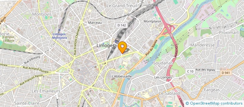 localisation de l'entreprise LES CIMES à LIMOGES