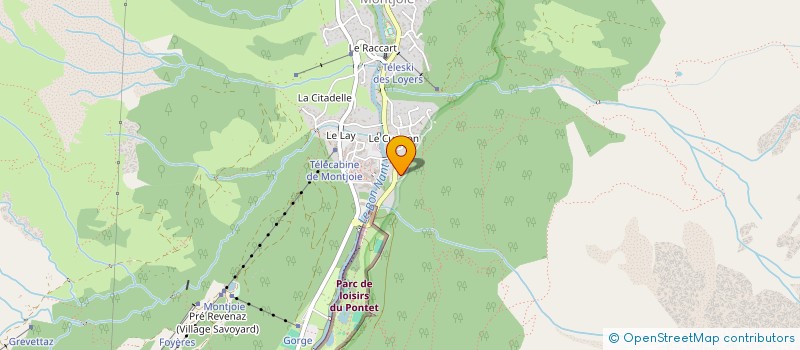 localisation de l'entreprise LES CIMES D OR A & B  LES CONTAMINES-MONTJOIE