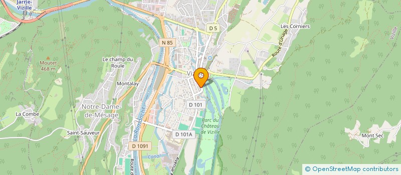 localisation de l'entreprise LES CINEMAS ASSOCIES à VIZILLE