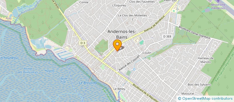 localisation de l'entreprise LES CINEMAS DU NORD BASSIN à ANDERNOS-LES-BAINS