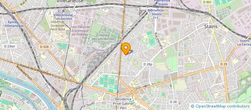 localisation de l'entreprise LES CINQ  PIERREFITTE-SUR-SEINE
