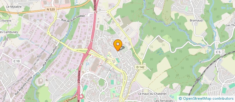 localisation de l'entreprise LES CINQ à LIMOGES