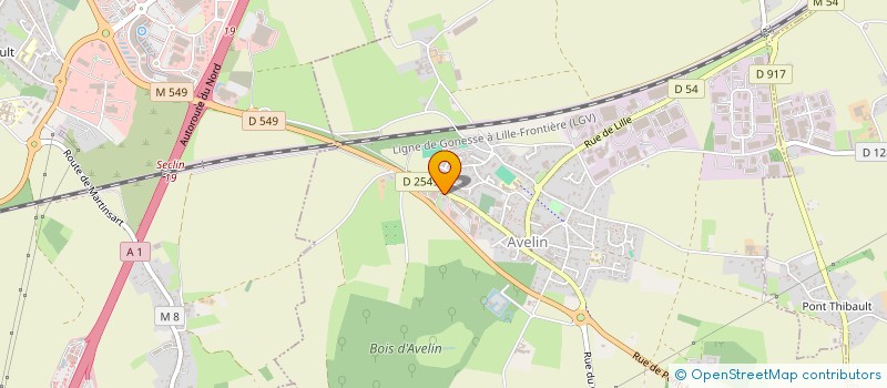 localisation de l'entreprise LES CINQ BONNIERS  AVELIN