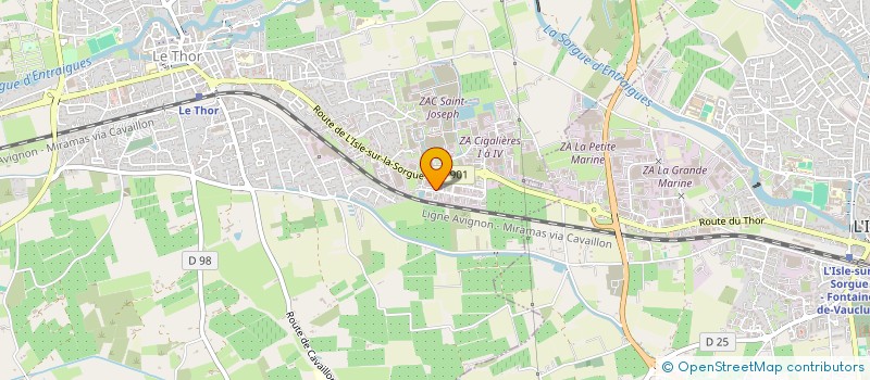 localisation de l'entreprise LES CINQ CHENES  LE THOR