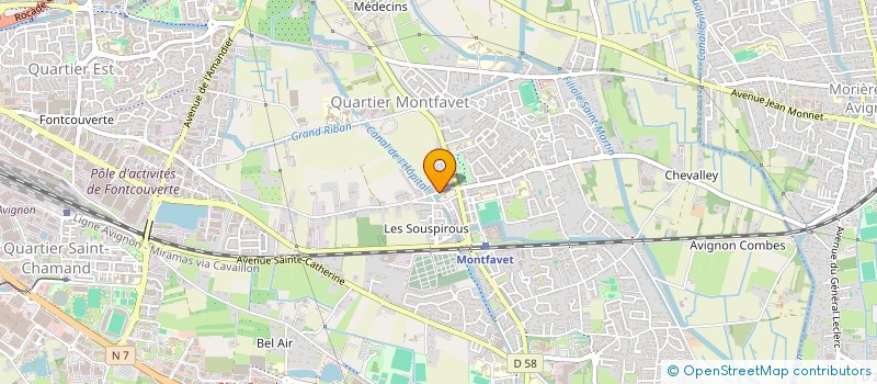 localisation de l'entreprise LES CINQ ELEMENTS  AVIGNON