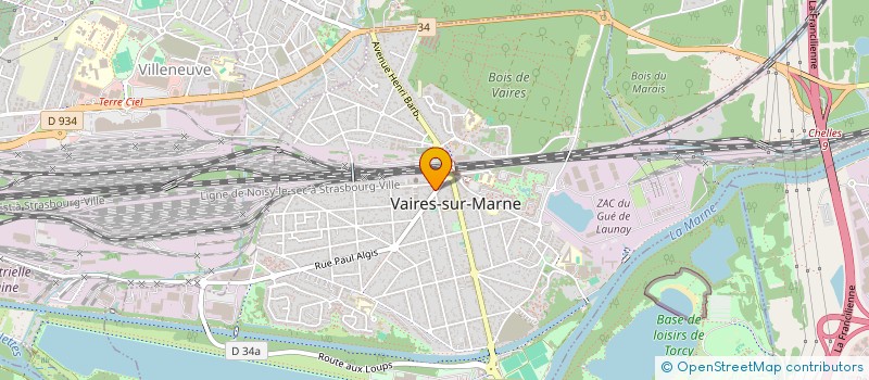 localisation de l'entreprise LES CINQ FIGUIERS  VAIRES-SUR-MARNE