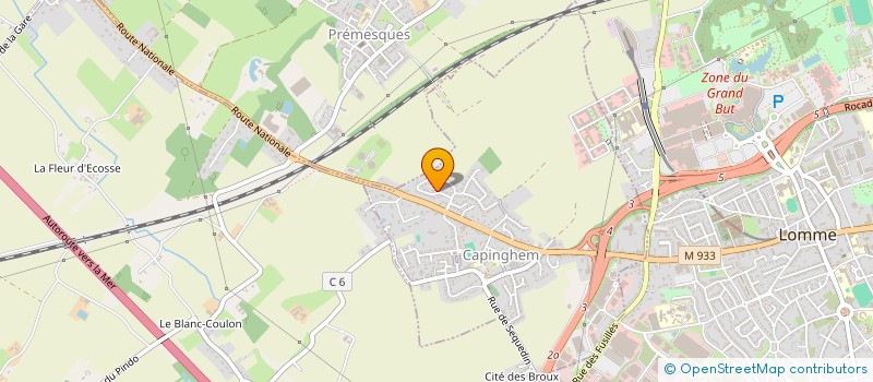 localisation de l'entreprise LES CINQ FONTENOY  CAPINGHEM